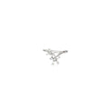 14K White Gold Flower ring
