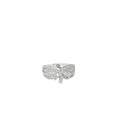 14K White Gold Diamond Bow Ring