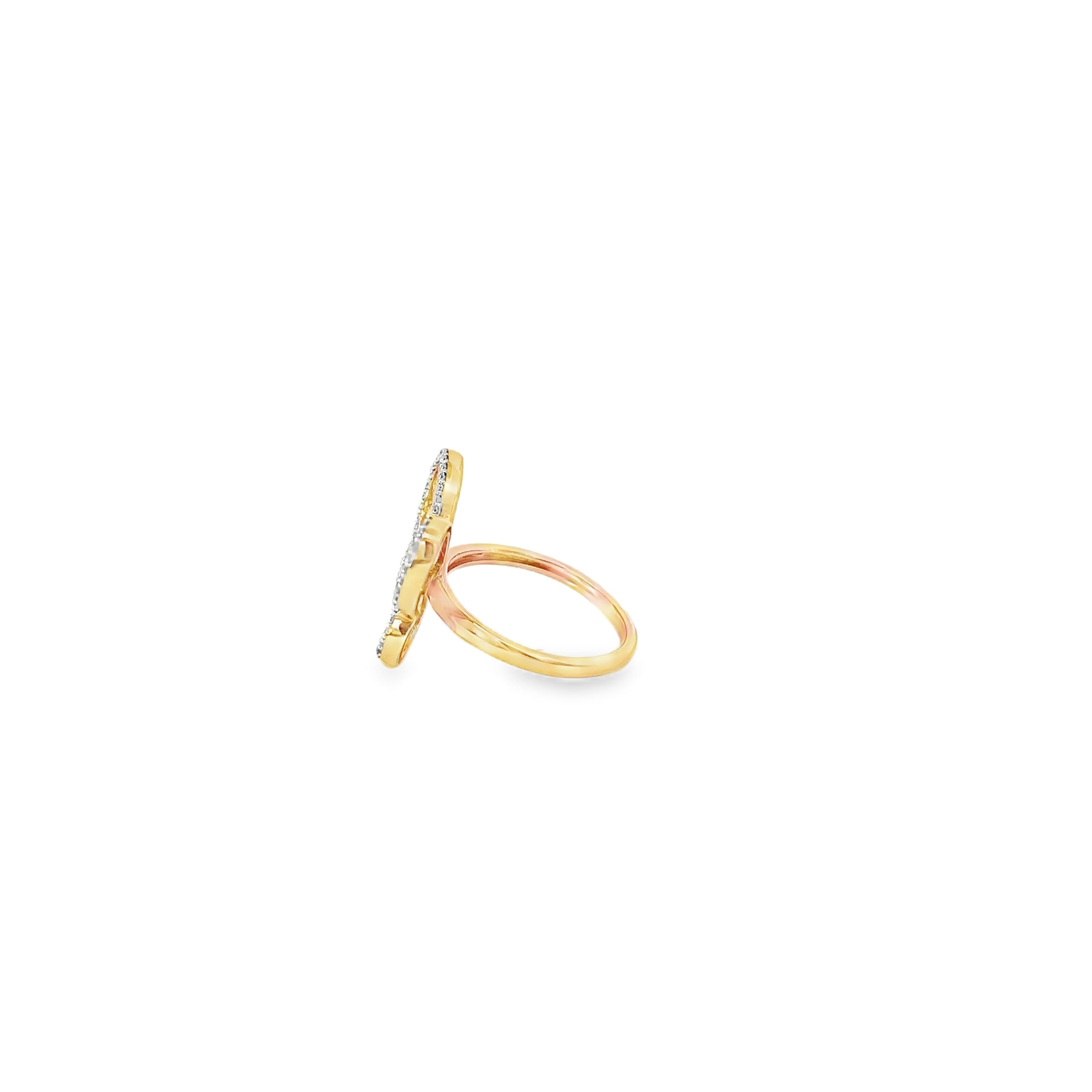 14K Yellow Gold and Diamond Butterfly