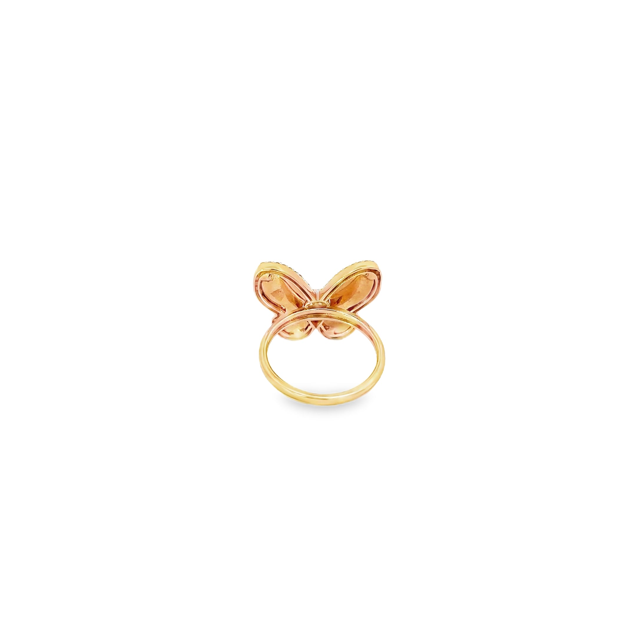 14K Yellow Gold and Diamond Butterfly