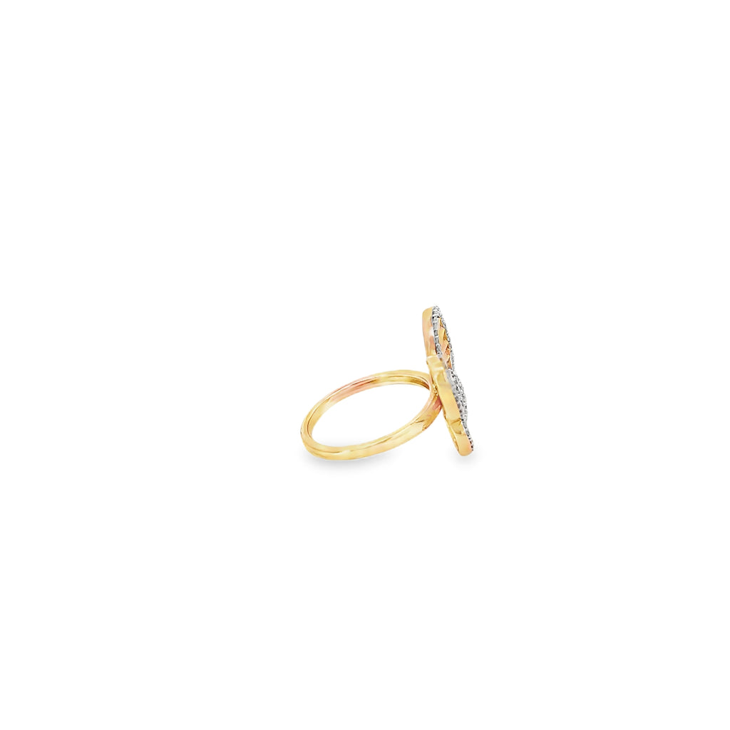 14K Yellow Gold and Diamond Butterfly