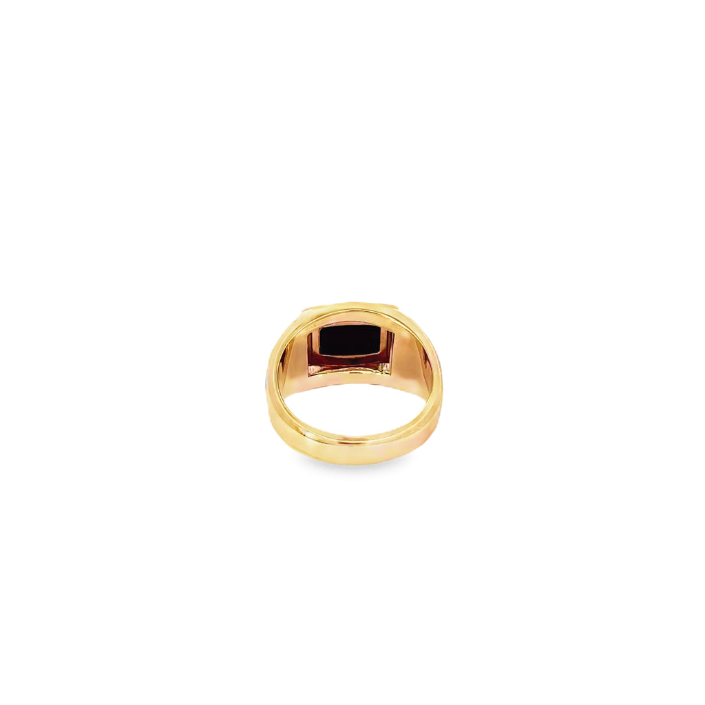 10K Yellow Gold and Onyx Gents Ring