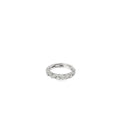 14K White Gold Open X Pave Band