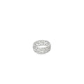 18K White Gold Pave Diamond 8 mm Wide Eternity Band
