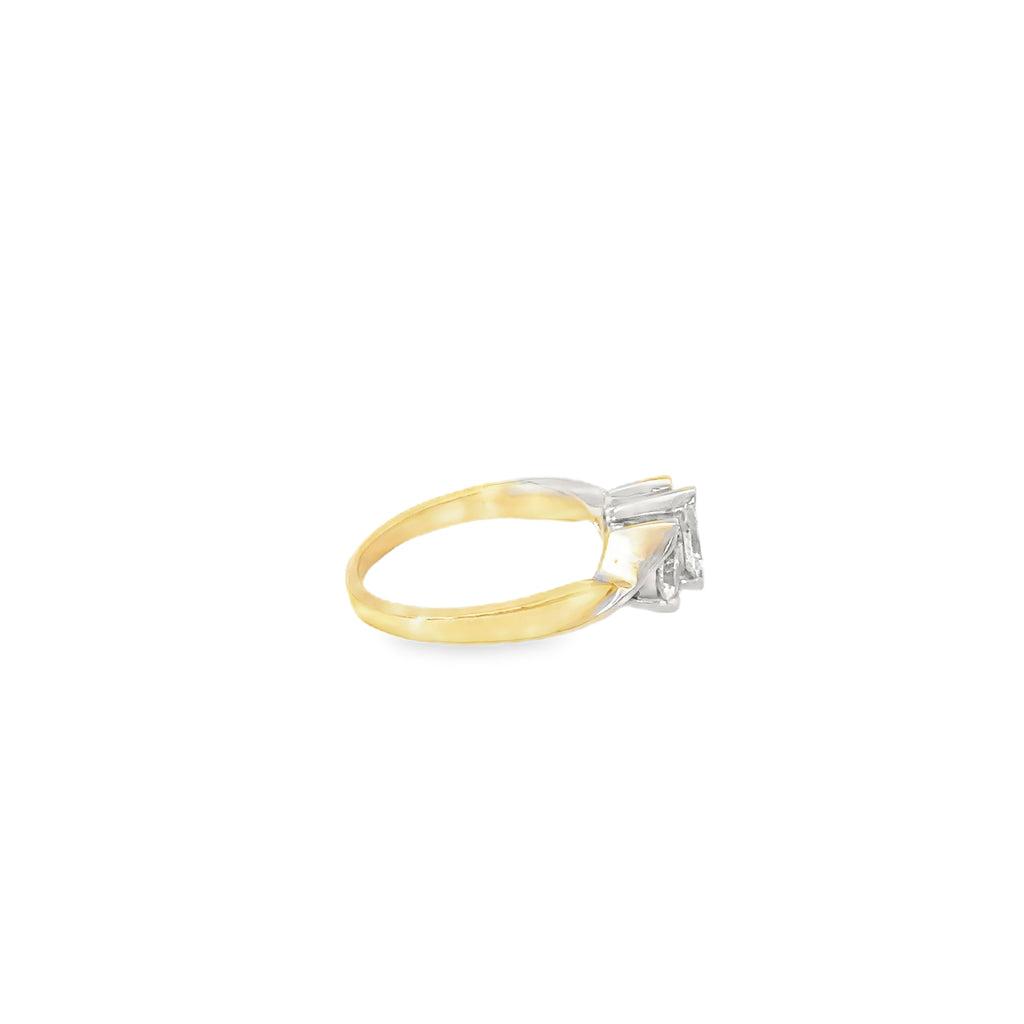 14K Yellow and White Gold Diamond Anniversary Ring