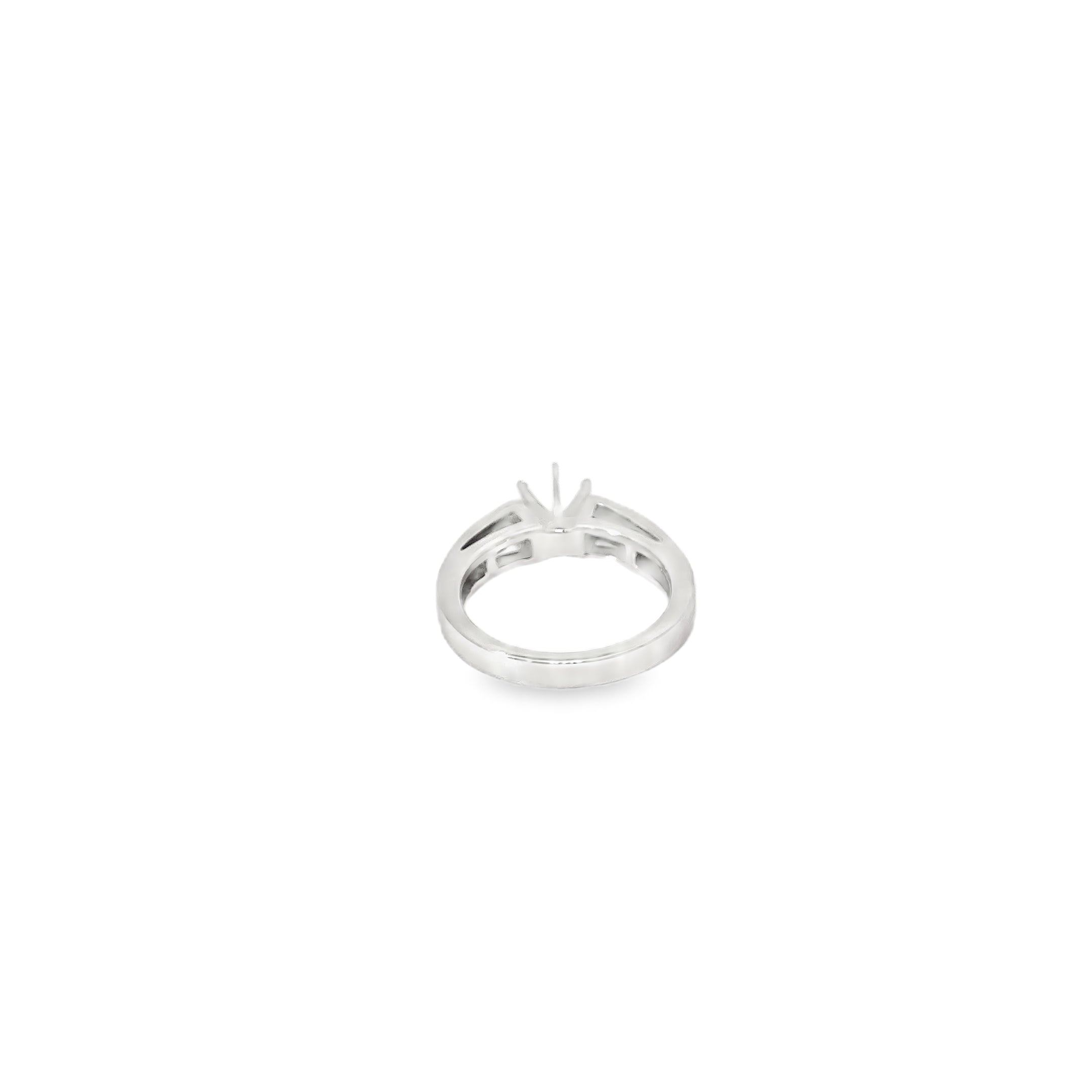 14K White Gold Setting with 10 Graduated Princess Cut Channel Set Diamonds