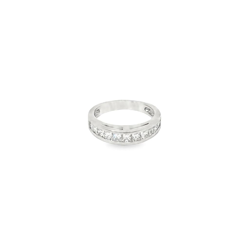14K White Gold Gents Diamond Wedding Band