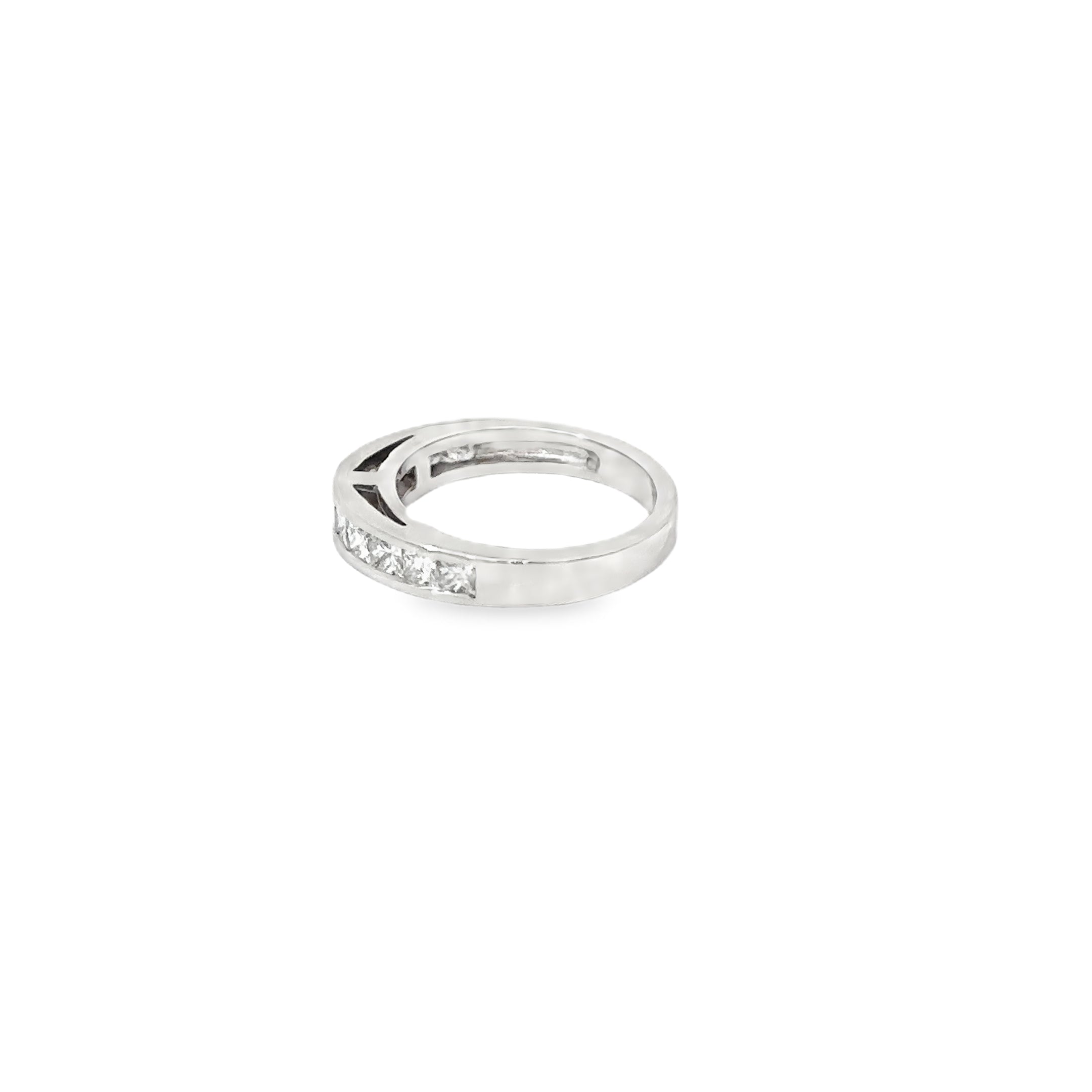 14K White Gold Gents Diamond Wedding Band