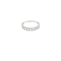 14K White Gold Shared Prong Band with 7 Round Diamonds