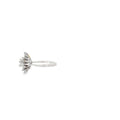 14K White Gold Oval Shaped Diamond Cocktail Ring