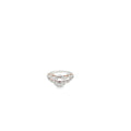 14K White and Rose Gold Accented Under Bezel Open Shank With Halo