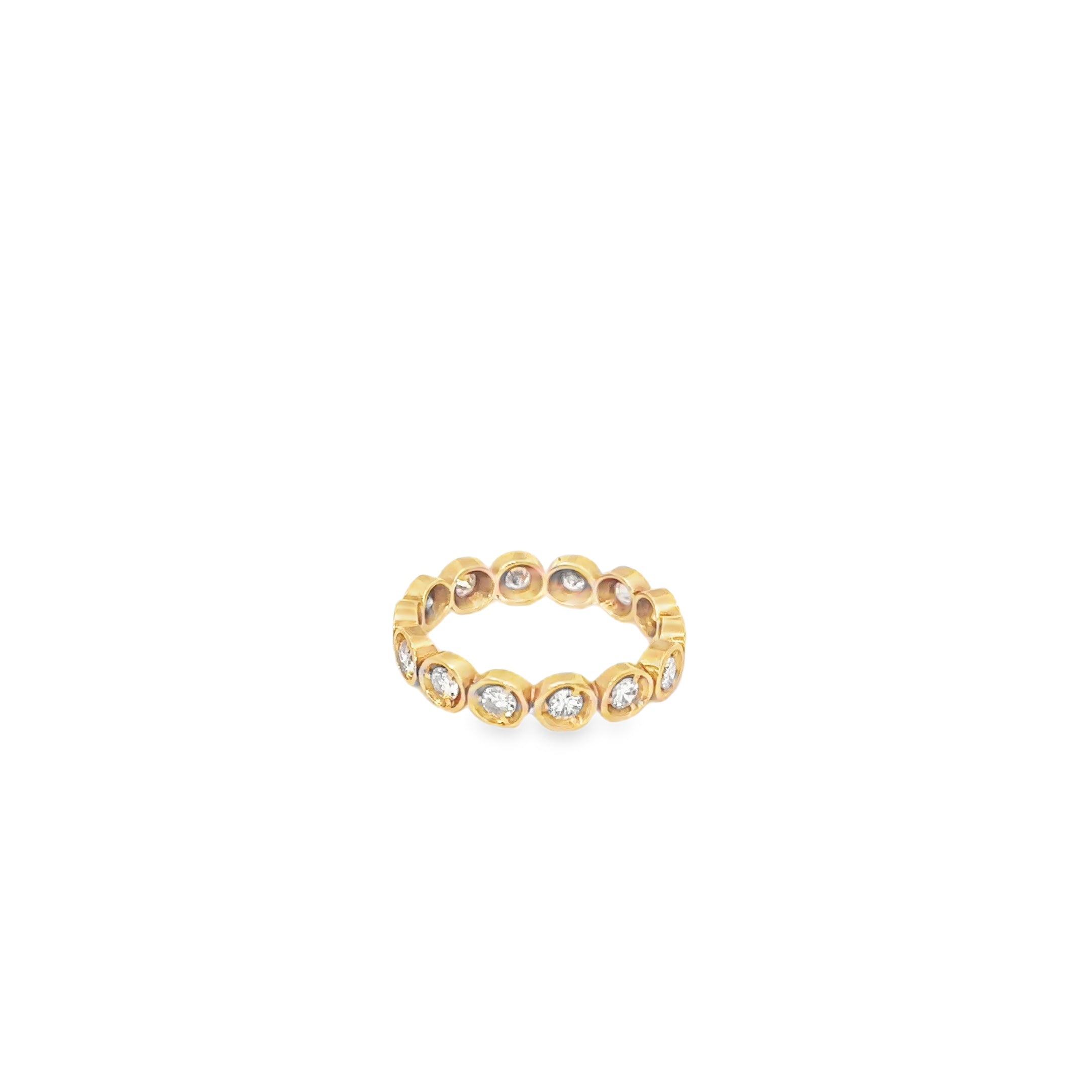 14K Yellow Gold Diamond Illusion Set Eternity Band