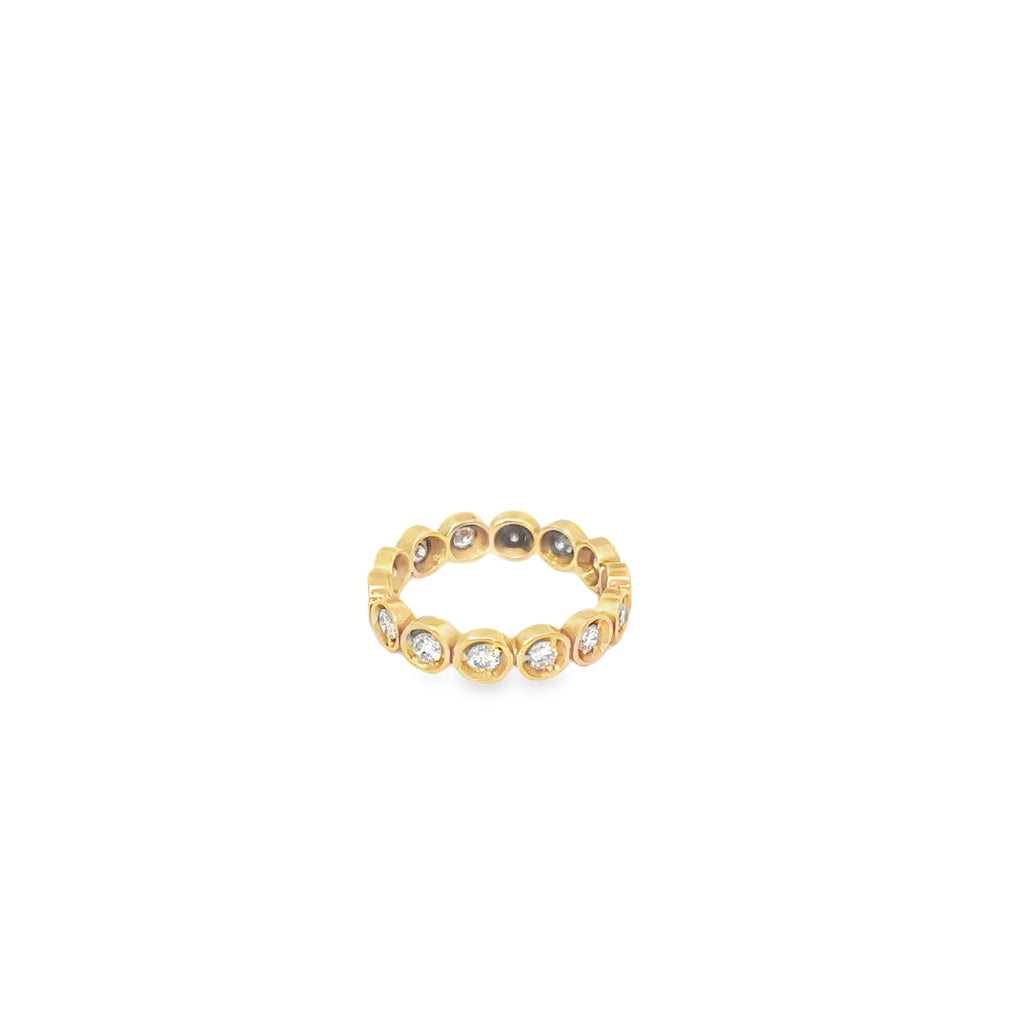 14K Yellow Gold Diamond Illusion Set Eternity Band