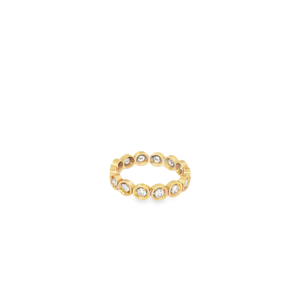 14K Yellow Gold Diamond Illusion Set Eternity Band