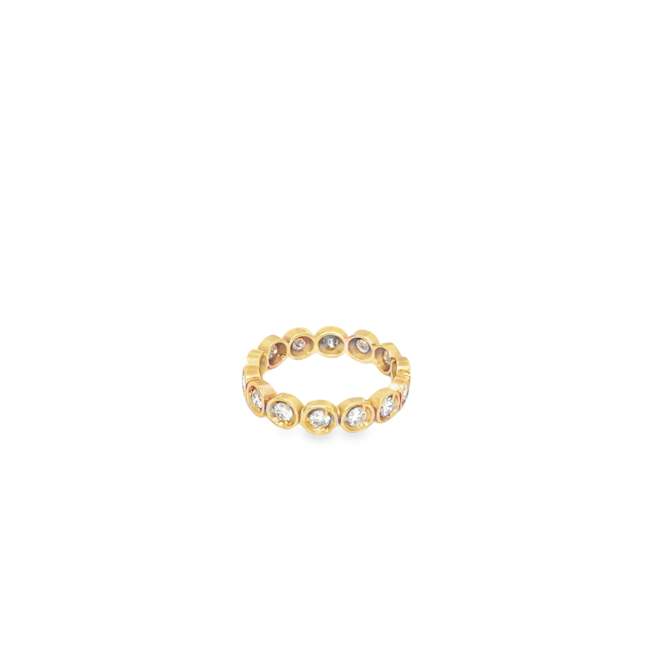 14K Yellow Gold Diamond Illusion Set Eternity Band