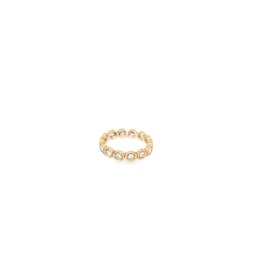 14K Yellow Gold Diamond Illusion Set Eternity Band