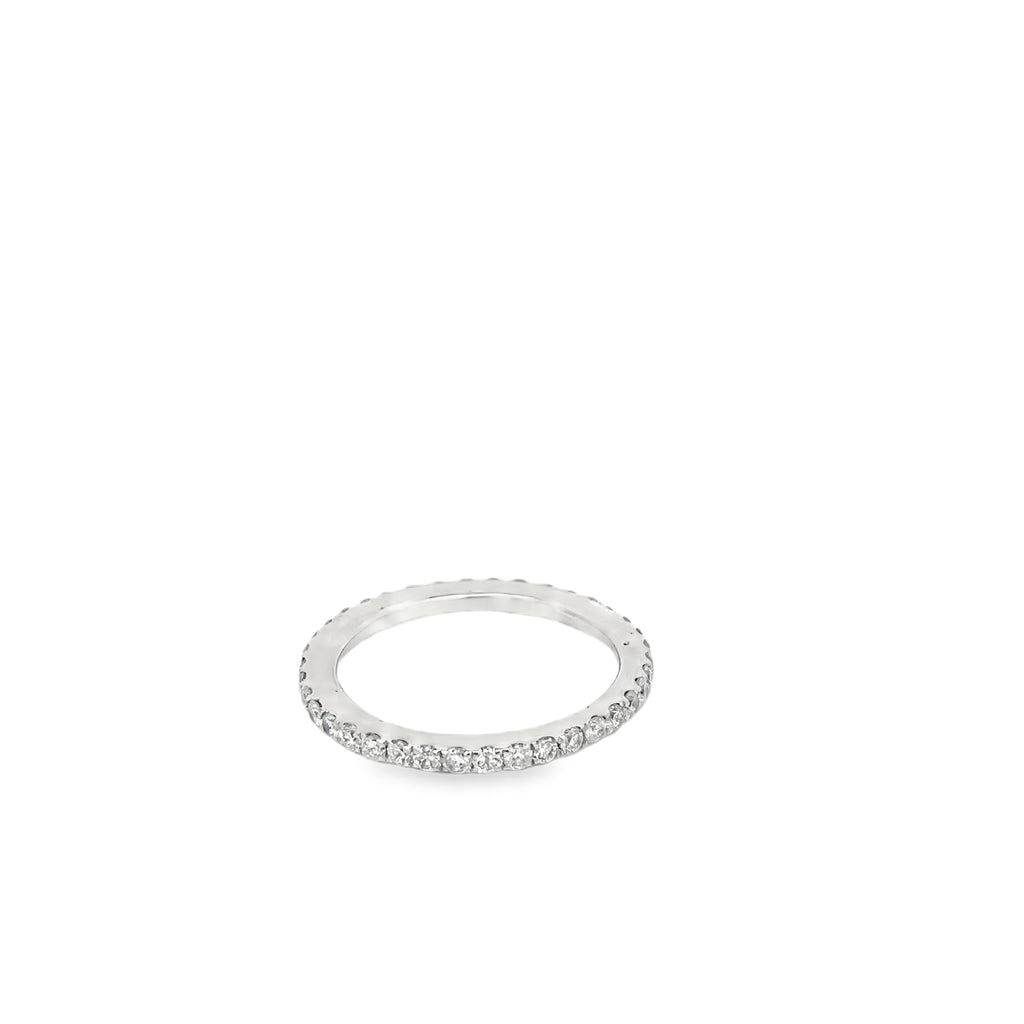 14K White Gold Shared Prong Diamond Eternity Band