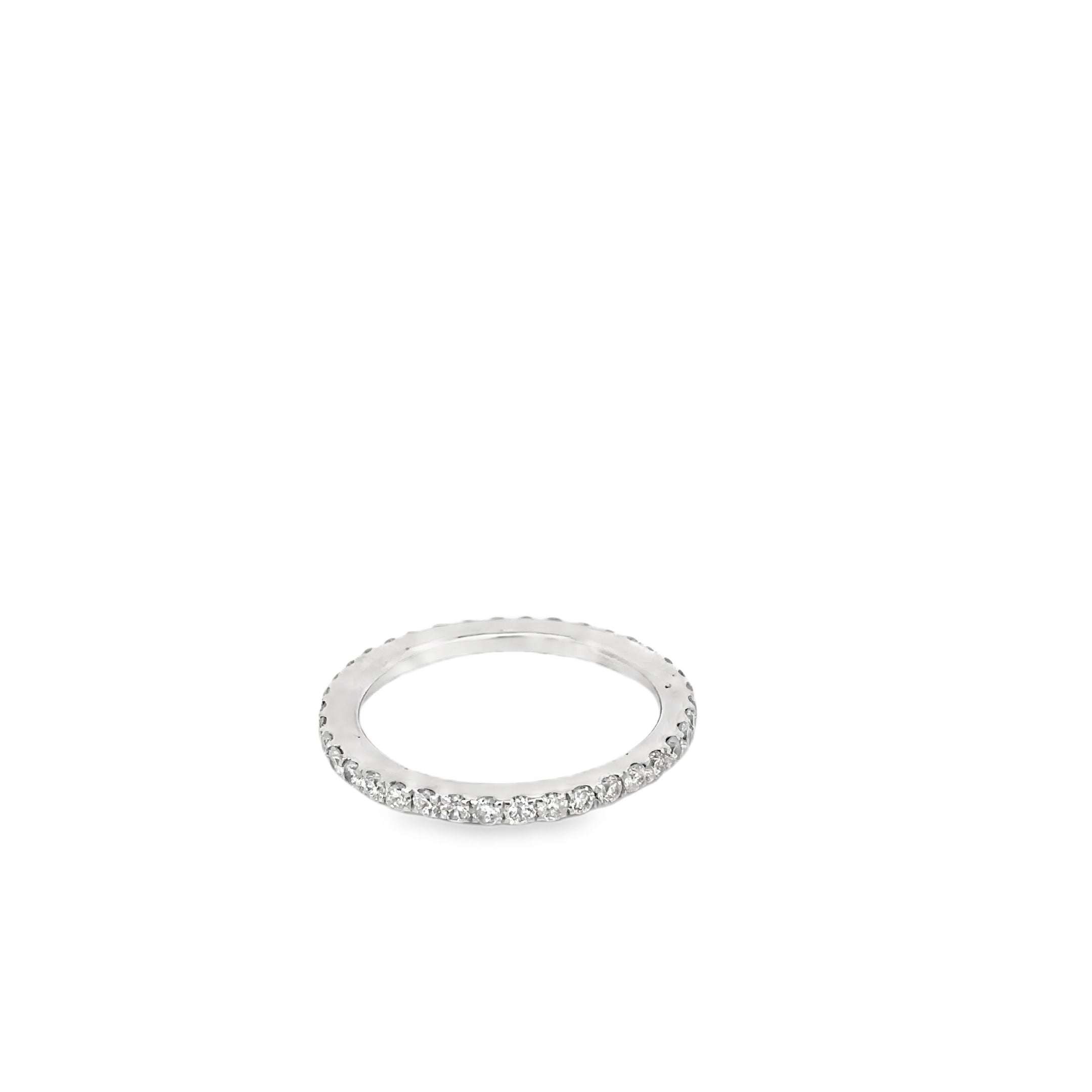 14K White Gold Shared Prong Diamond Eternity Band