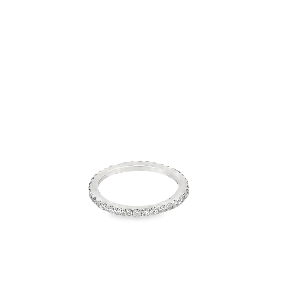 14K White Gold Shared Prong Diamond Eternity Band