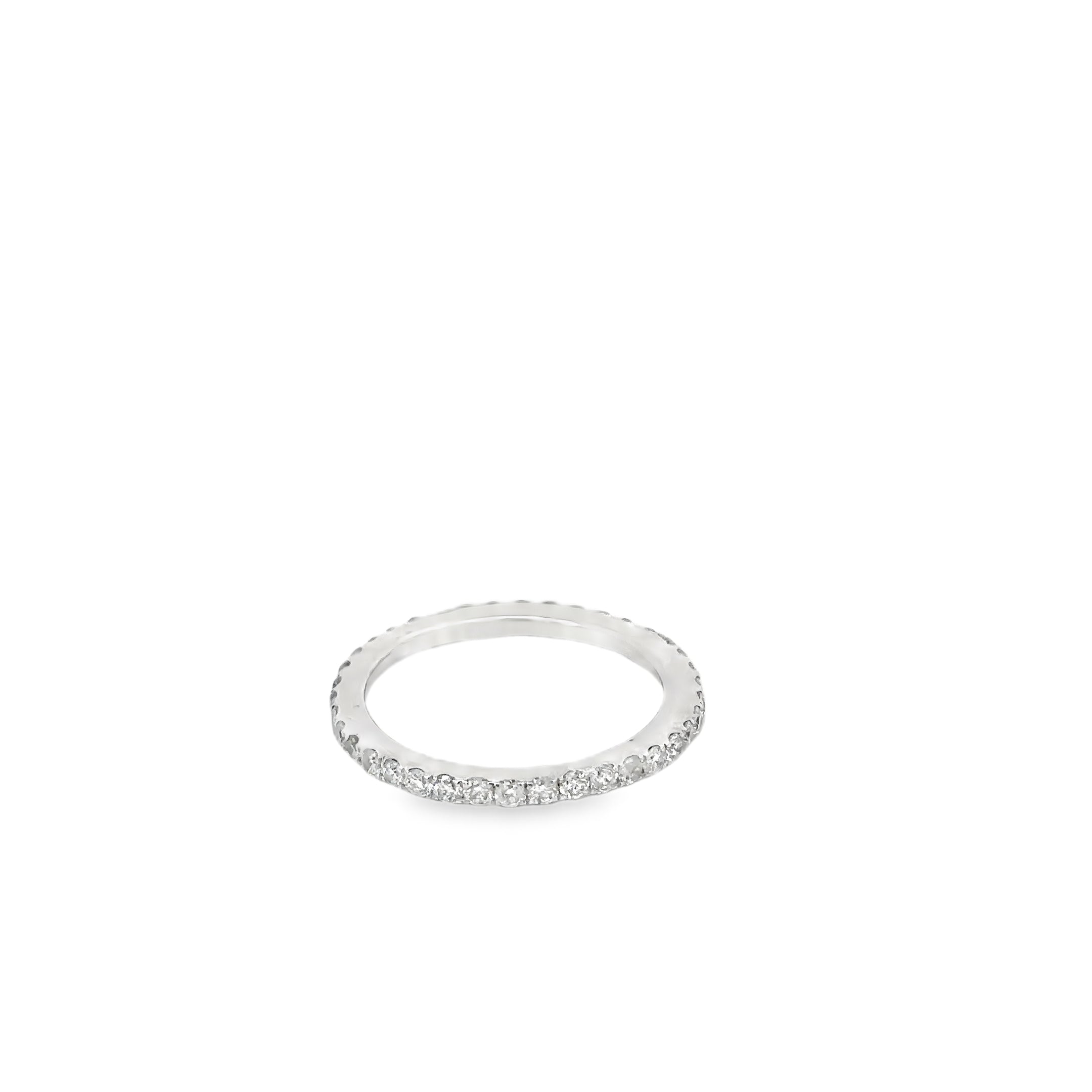 14K White Gold Shared Prong Diamond Eternity Band