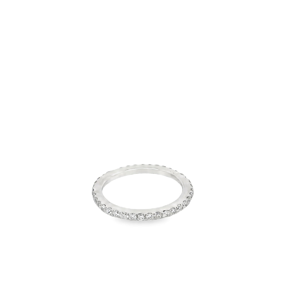 14K White Gold Shared Prong Diamond Eternity Band