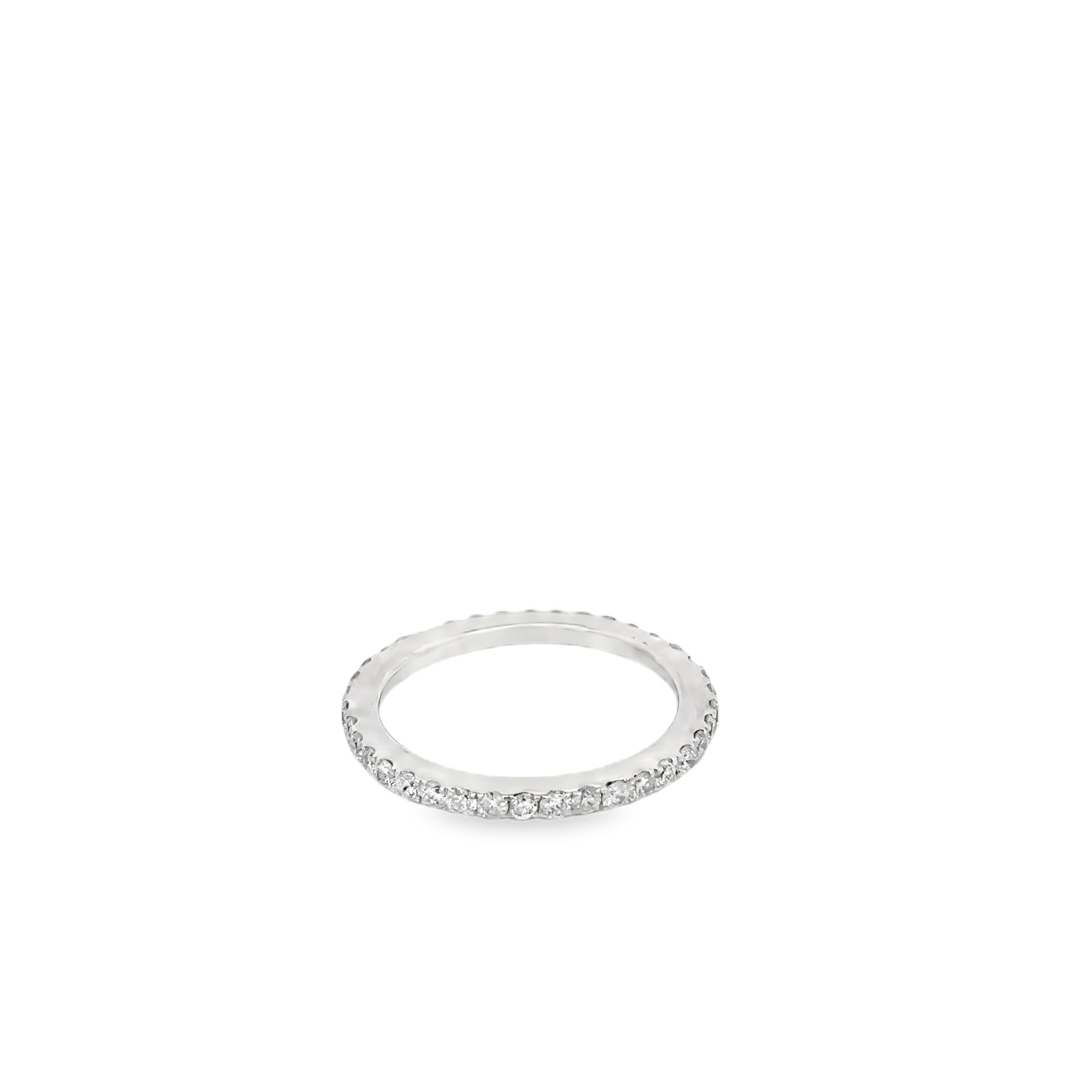 14K White Gold Shared Prong Diamond Eternity Band