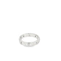 14K White Gold Diamond Eternity Band with 8 Burnished Diamonds