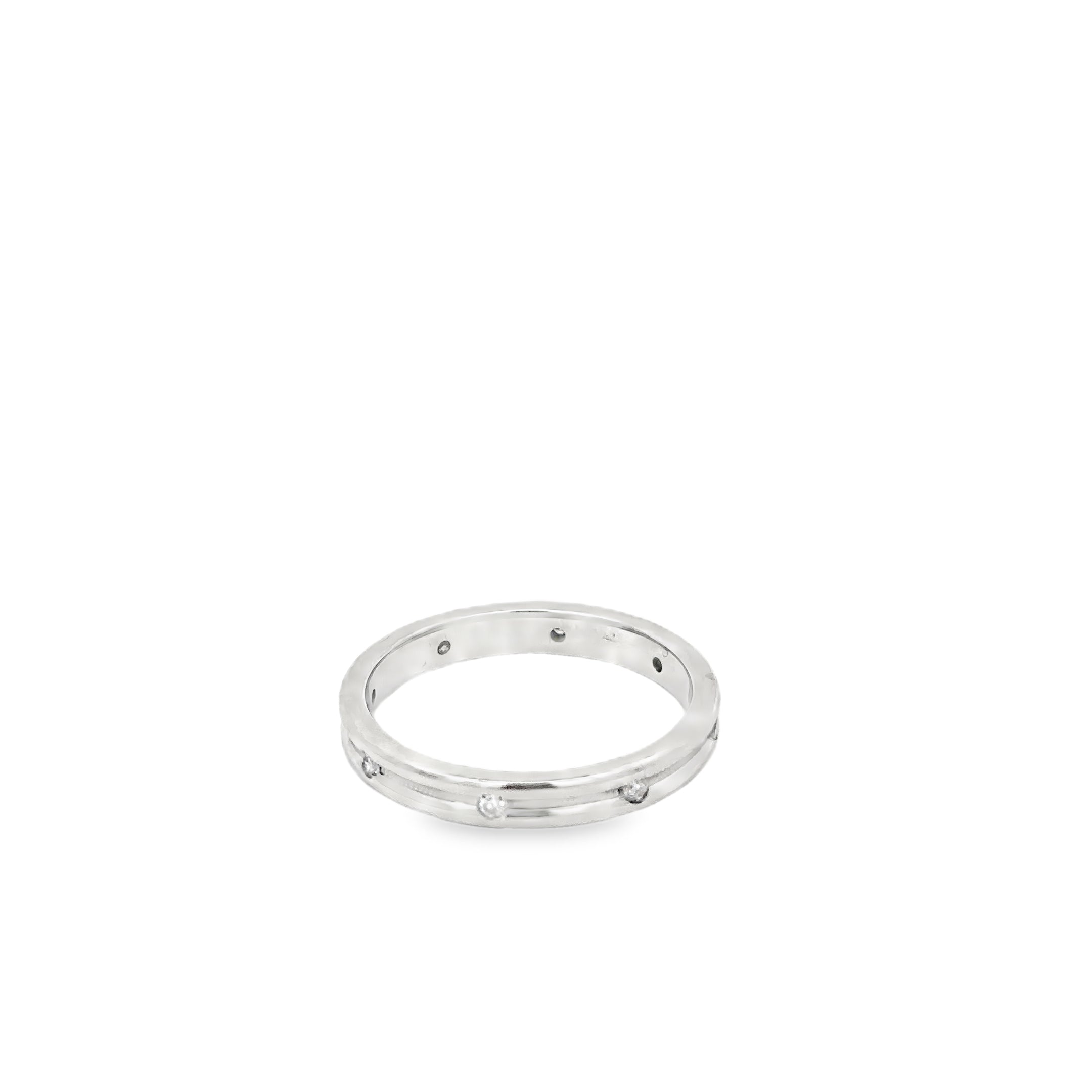 14K White Gold Diamond Eternity Band