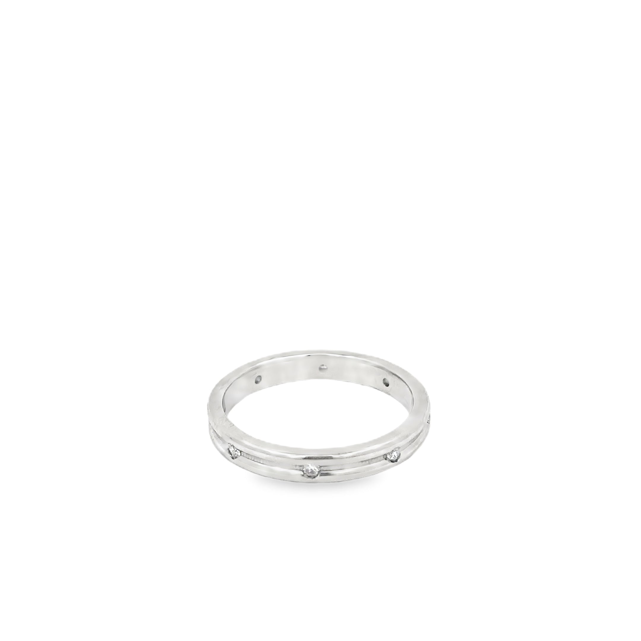 14K White Gold Diamond Eternity Band