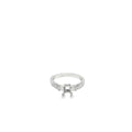 Platinum Solitaire Engagement Ring with 2 Princess Cut Diamonds
