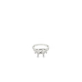 18K White Gold Open Trestle Engagement Ring with Round Diamonds