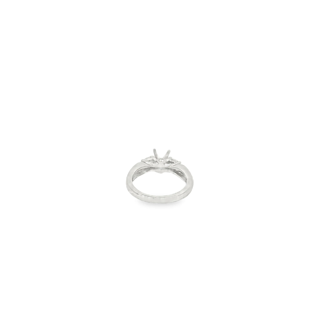 Palladium Split Shank Diamond Engagement Ring