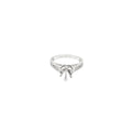 Platinum Engagement Ring with Channel Set Diamonds and an Engraved Design