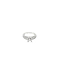 Platinum Solitaire with Pave Diamonds