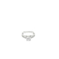 Platinum Diamond Engagement Ring with Graduated Channel Set Diamonds with Shared Prongs