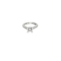 18K White Gold Micro Pave Semi Mount