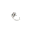 14K White Gold Pear Shaped Opal Surrounded by Diamonds