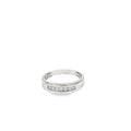 14K White Gold Channel Set Diamond Gents Wedding Band