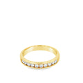 18K Yellow Gold Channel Set Diamond Gents Wedding Band