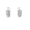 14K White Gold Diamond Pave Hugs