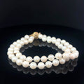 Double Strand Cultured Pearl Bracelet with a 14K Yellow Gold Lock
