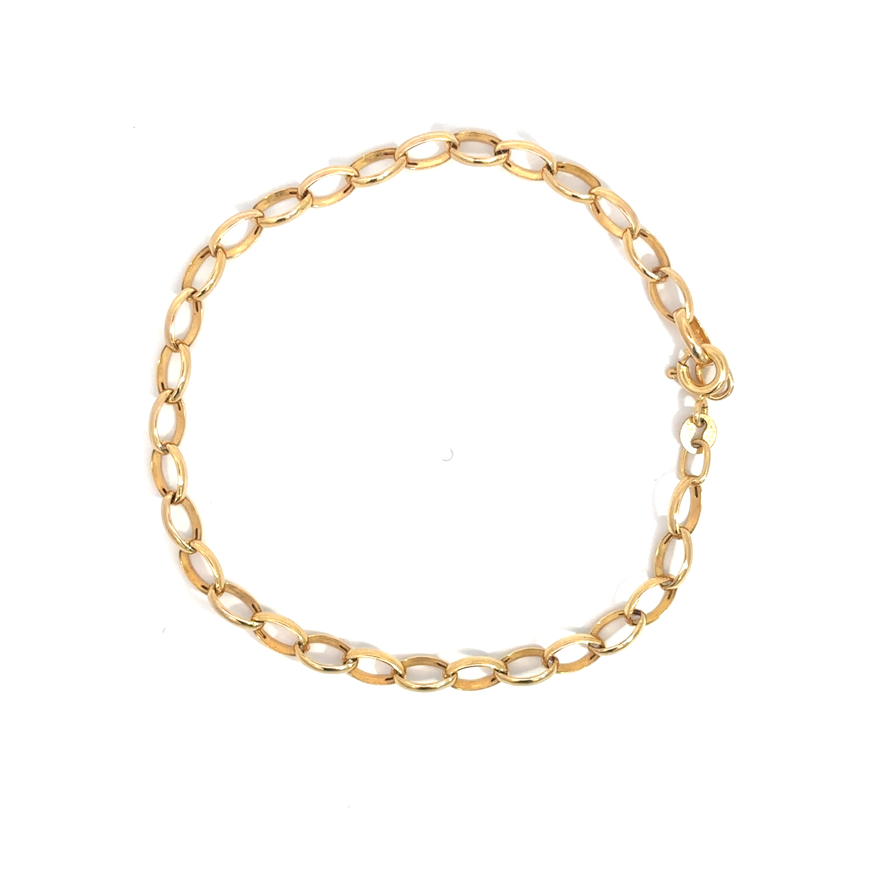 14K Yellow Gold Open Link Bracelet