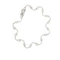 14K White Gold and Diamond Squiggle Link Bracelet