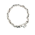14K White Gold Oval Link Bracelet