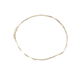 14K Yellow Gold Bar and Link Style Anklet