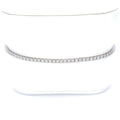 18K White Gold Diamond Lined Tennis Bracelet