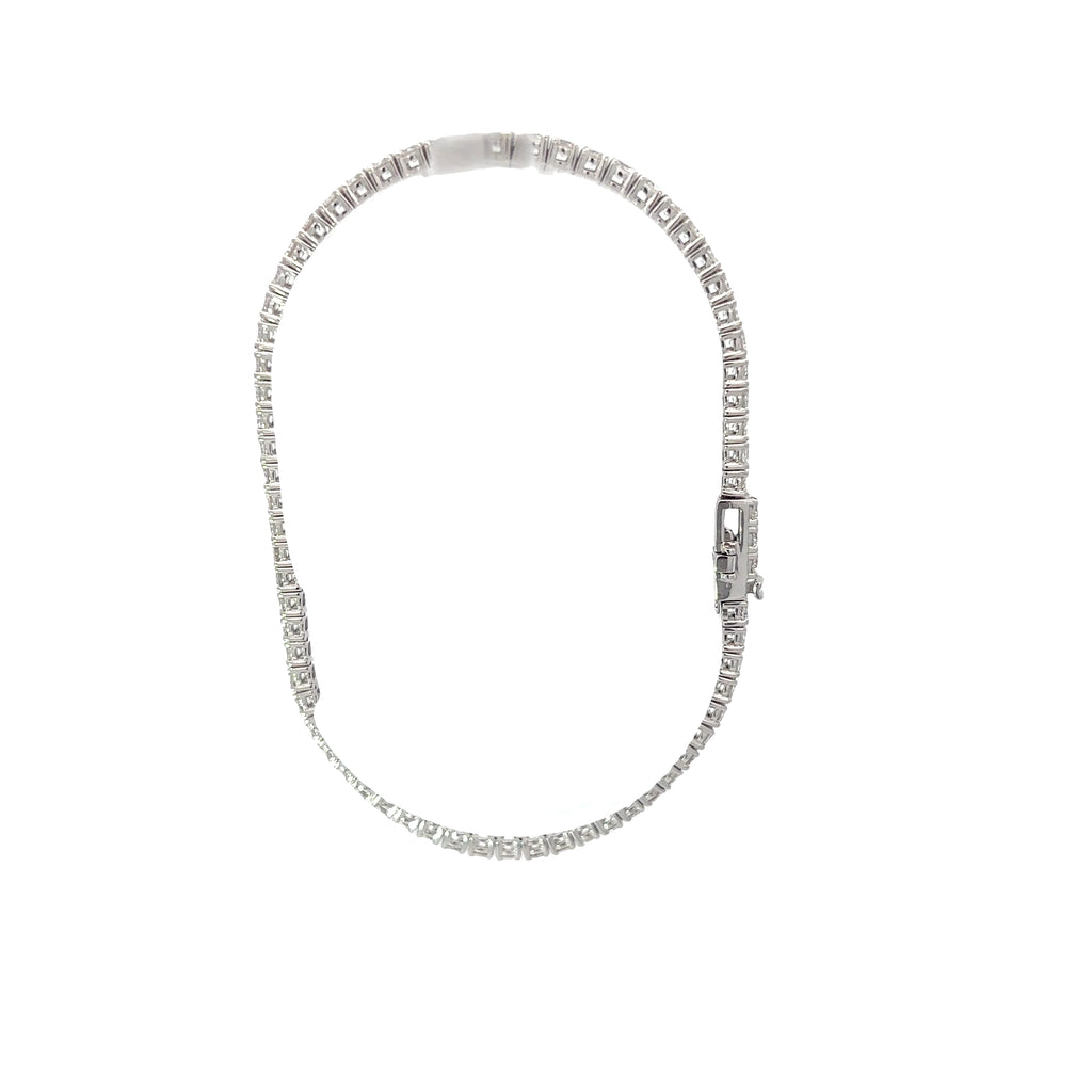 14K White Gold Laboratory Grown Diamond Tennis Bracelet