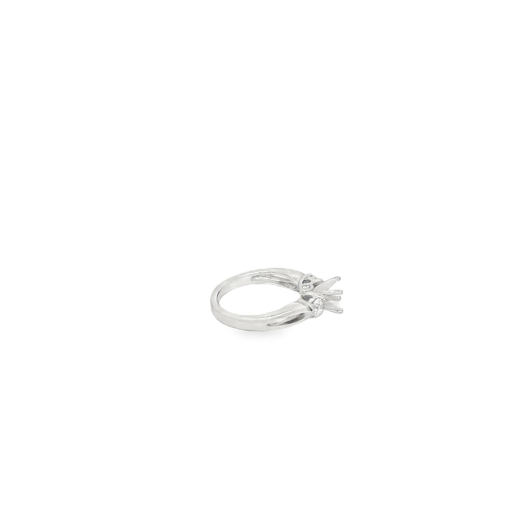 Palladium Split Shank Diamond Engagement Ring