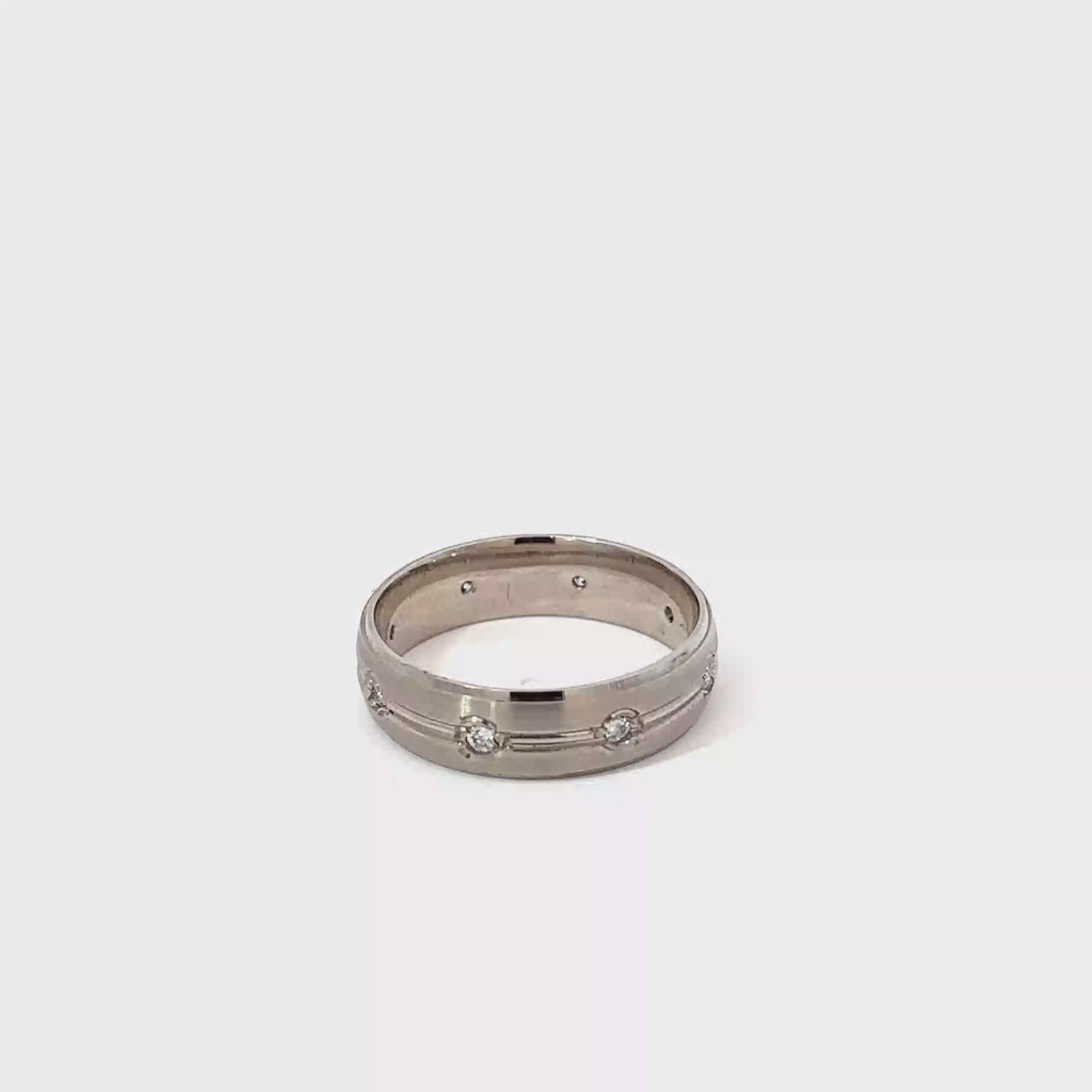 14K White Gold Gents Eternity Band