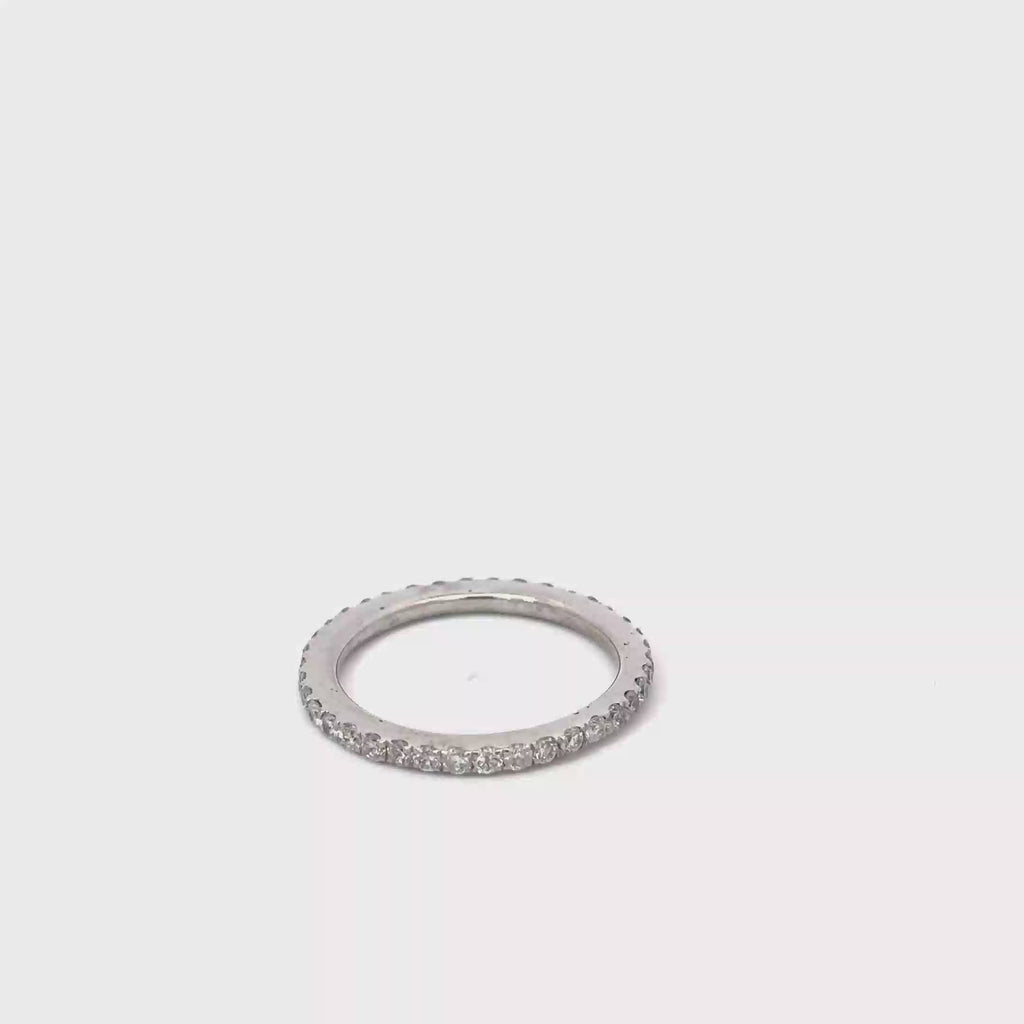 14K White Gold Shared Prong Diamond Eternity Band